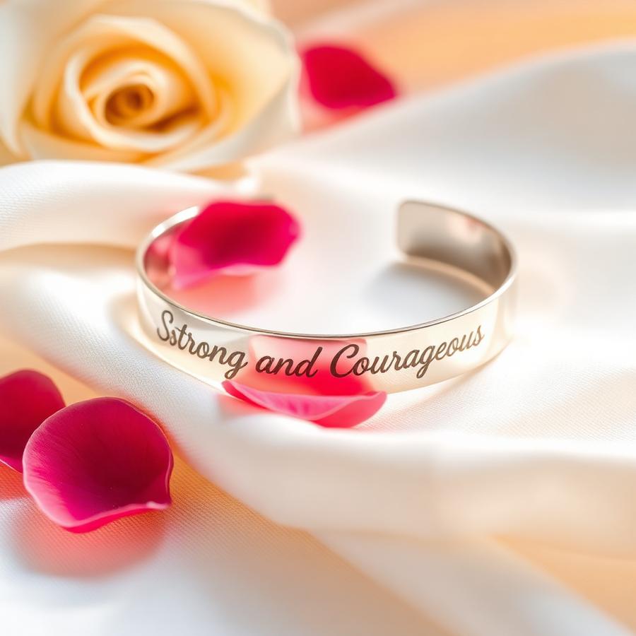 Be Strong and Courageous Cuff Bracelet